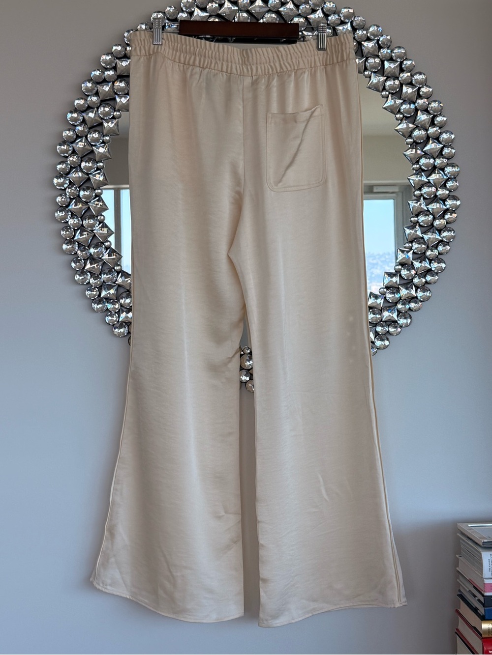 Cream Wide-Leg Drawstring Pants - Picture 7 of 7